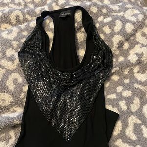 Forever 21 Black Racerback with Built In Scarf
